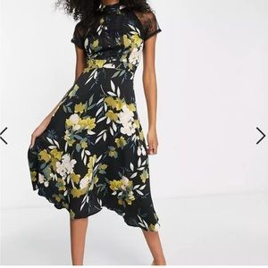 Bohme dress size s floral fit and flare
